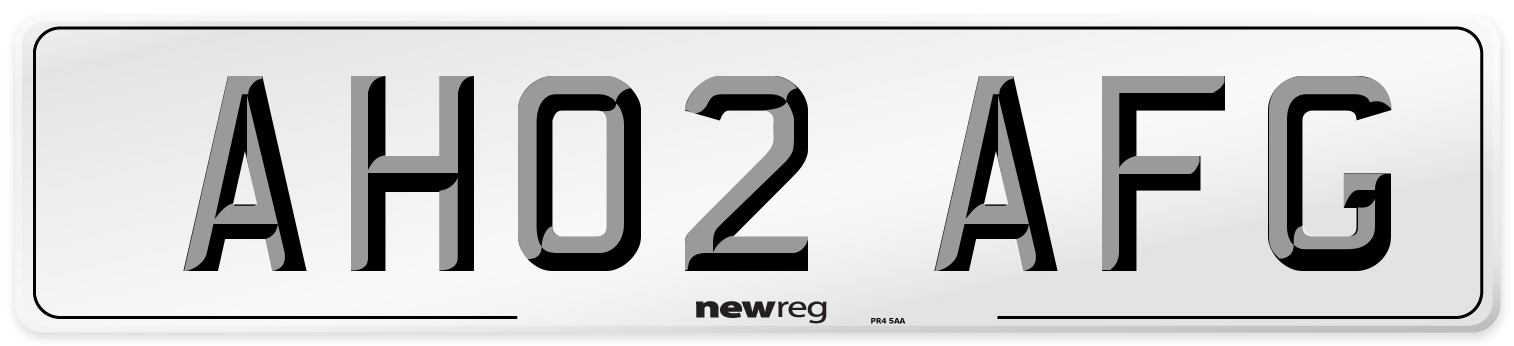 AH02 AFG Number Plate from New Reg
